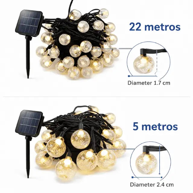 SolarMax Luces Exteriores Solares Paga una de 22 mts y lleva una de 5 Mts Gratis
