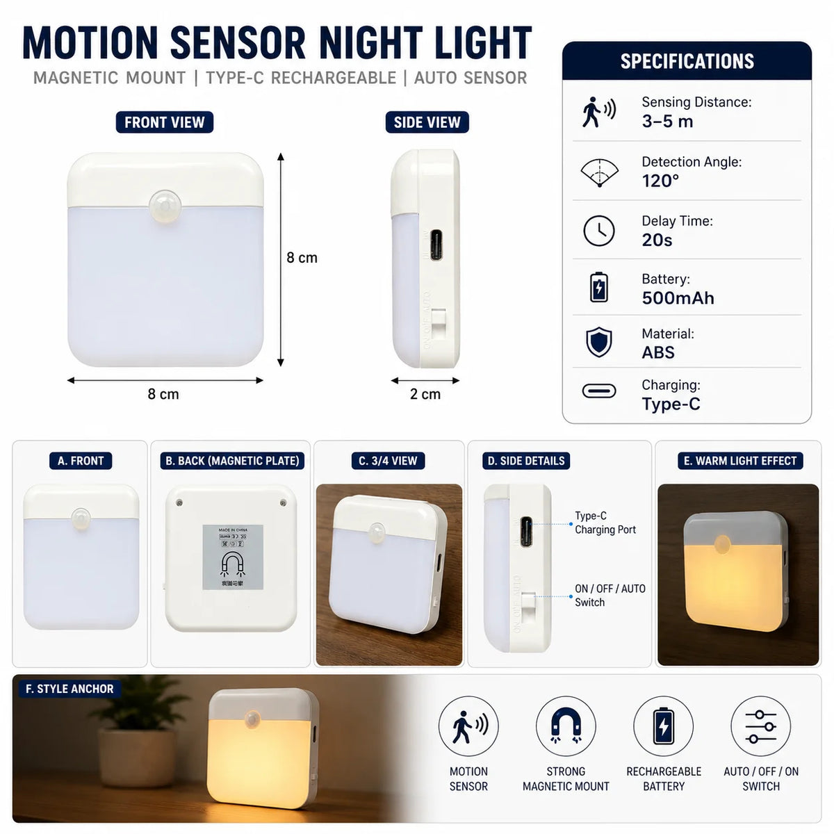 Lámpara con sensor de movimiento
