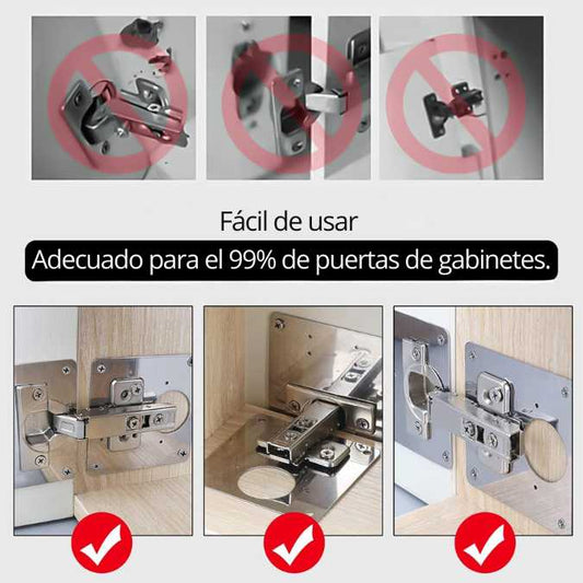 Platinas de reparación de bisagras x 4 Und.